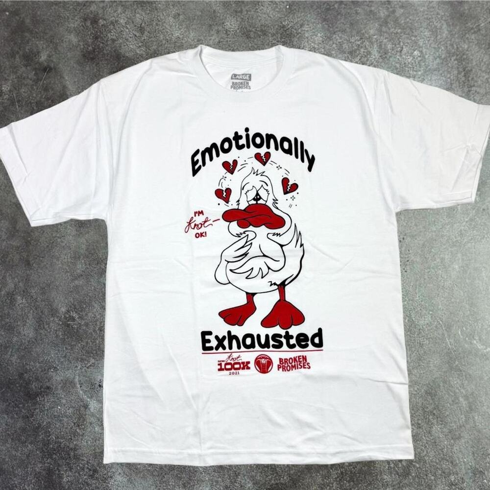 Zumiez 100k x Broken Promises White Graphic Tee L